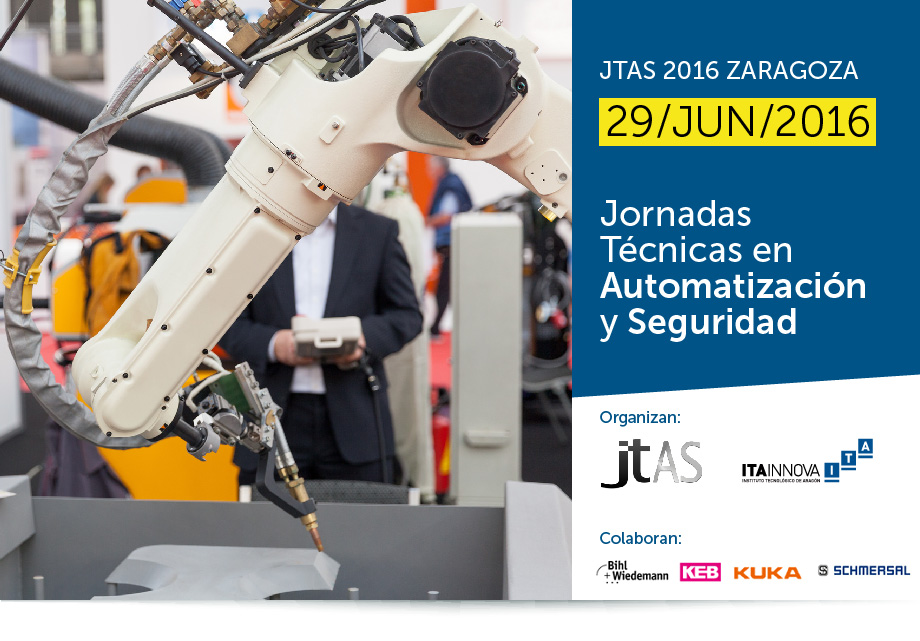 Imagen representativa de las Jornadas Técnicas de Automatización y Seguridad  JTAS 2016 Zaragoza
